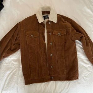 Zara Corduroy Sherpa Jacket